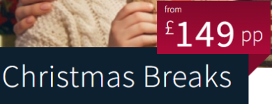 Christmas Packages – Including Evening Meal, Breakfast and Christmas Lunch